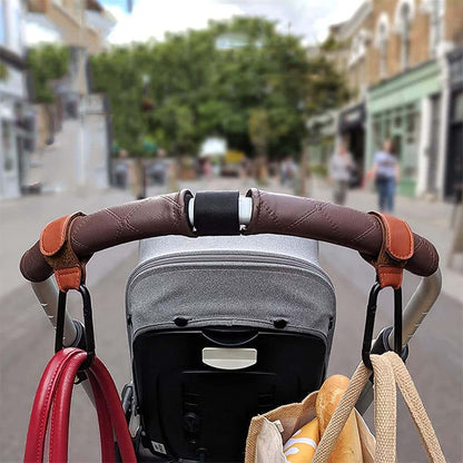 Jojobasec Portable Stroller Hook In Coffee With Adjustable Strap (photo 2)