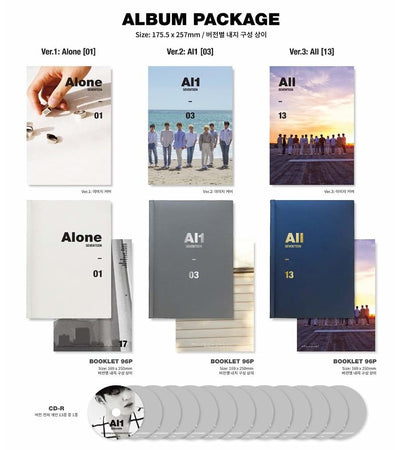 SEVENTEEN - 'Al1' Ver.2 Al1 [3] (4th Mini Album) CD+Photobook+ Official Group Folded Poster + Extra Gift Sticker and