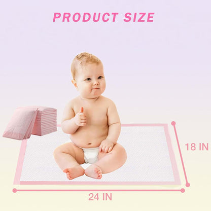 Nihao Honey Baby Disposable Changing Pads, 50 Count Portable Diaper Changing Pad Liner, Baby Changing Pad Waterproof (photo 4)