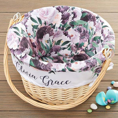 Personalization Universe Personalized Pastel Tie-Dye Easter Basket – Custom Kids Easter Egg Basket – Embroidered Pastel (photo 3)