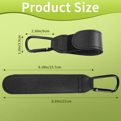 Taefuwr 4 Pack Stroller Hooks, Adjustable Carabiner Clips for Bags
