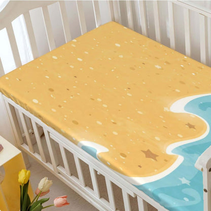 Beach Themed Fitted Mini Crib Sheets for Pack N Play Mattresses