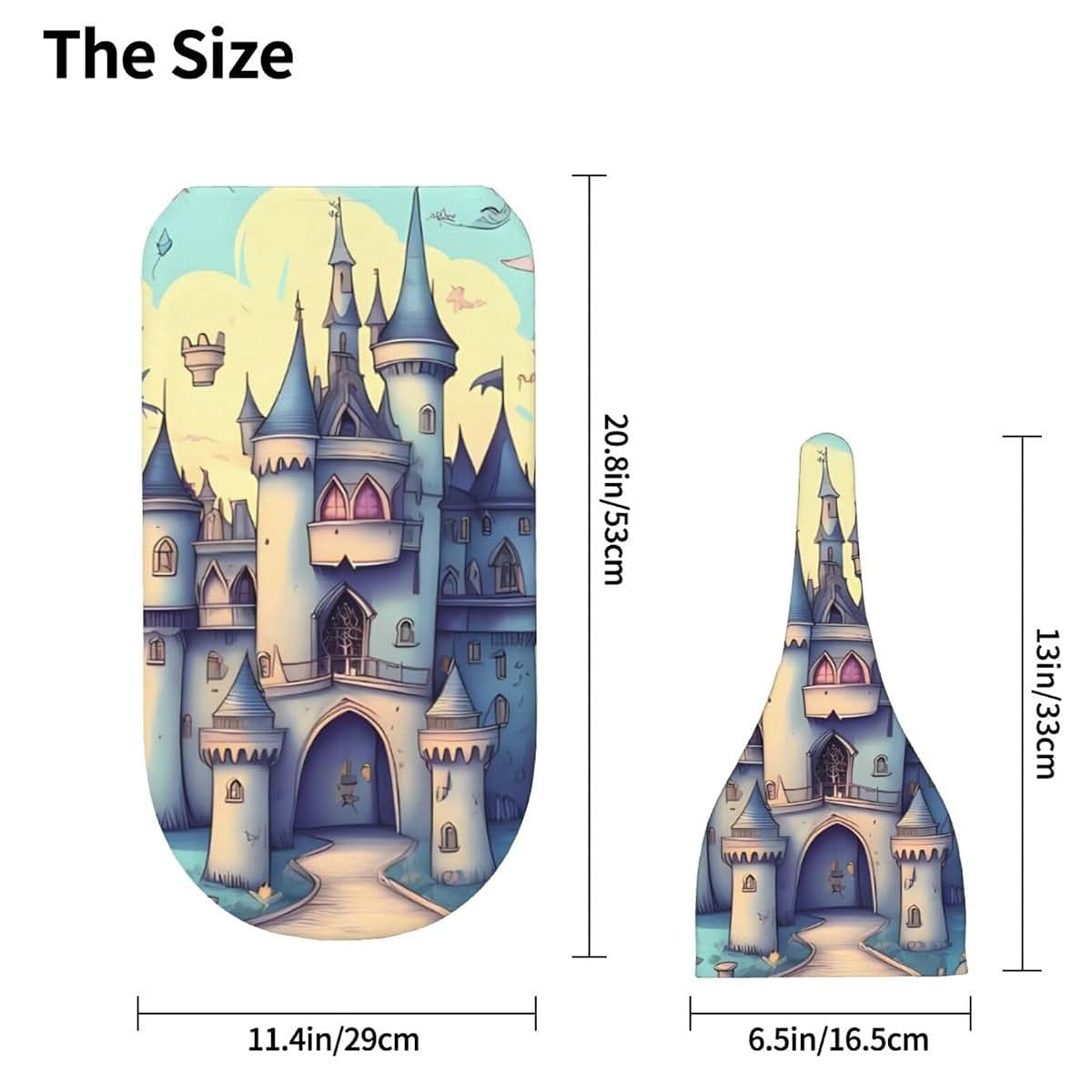 BWLHJKE Fairytale Castle Swaddle Blanket with Nursery Hats for Baby Girl Boy, Adjustable Breathable Newborn Receiving