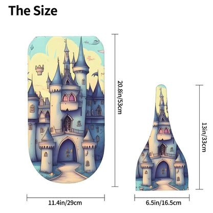 BWLHJKE Fairytale Castle Swaddle Blanket with Nursery Hats for Baby Girl Boy, Adjustable Breathable Newborn Receiving