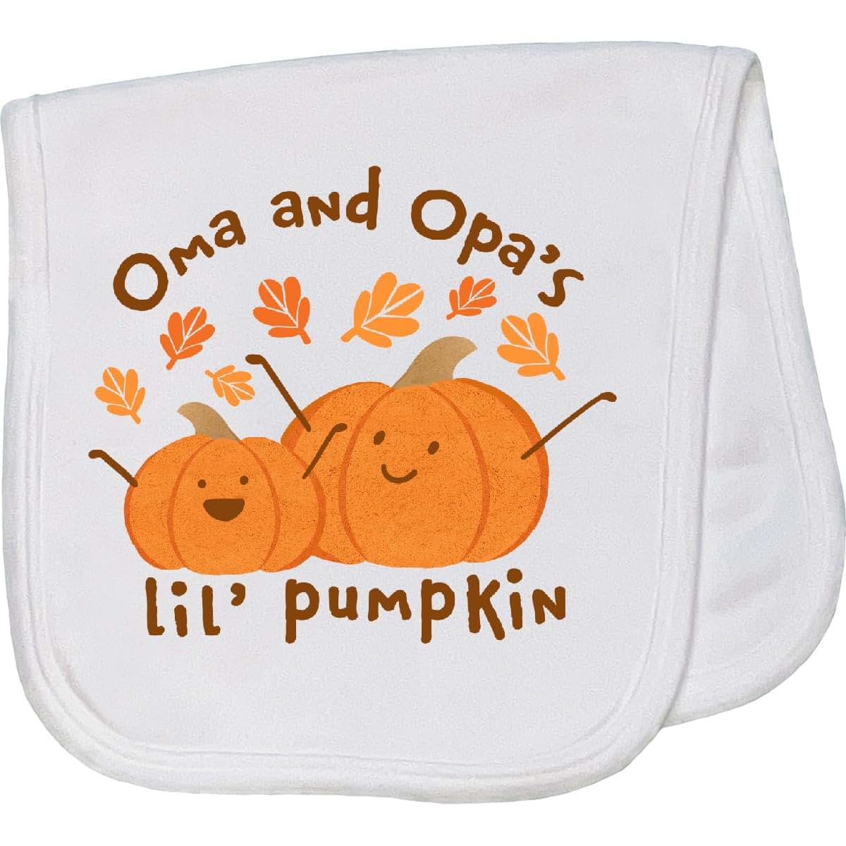 Oma And Opa Lil Pumpkin Baby Burp Cloth Set