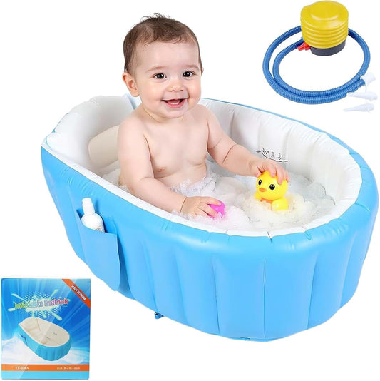 Anluomafuy Inflatable Baby Bathtub, Portable Collapsible Travel Bath Tub