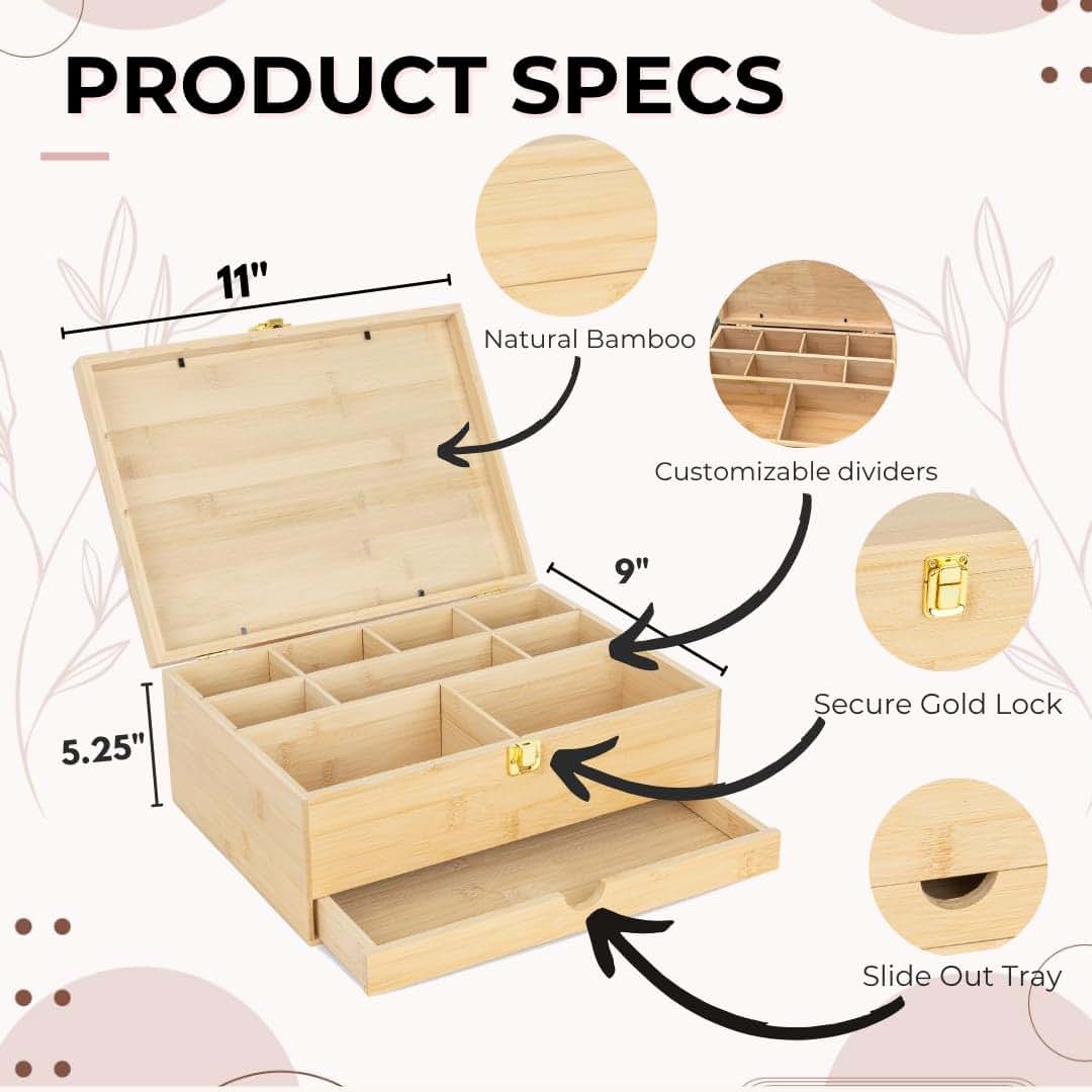 The Conscious Mom Bamboo Baby Keepsake Box with 5 Memory Items