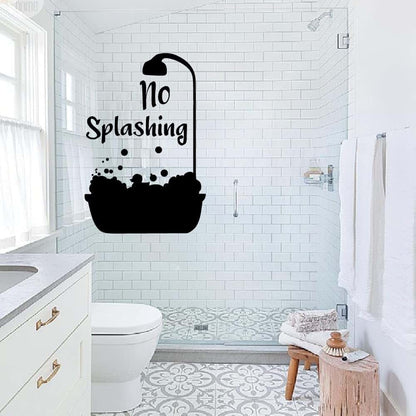All Things Valuable Bathtub Silhouette Bubbles Vinyl Wall Art Decal (photo 2)