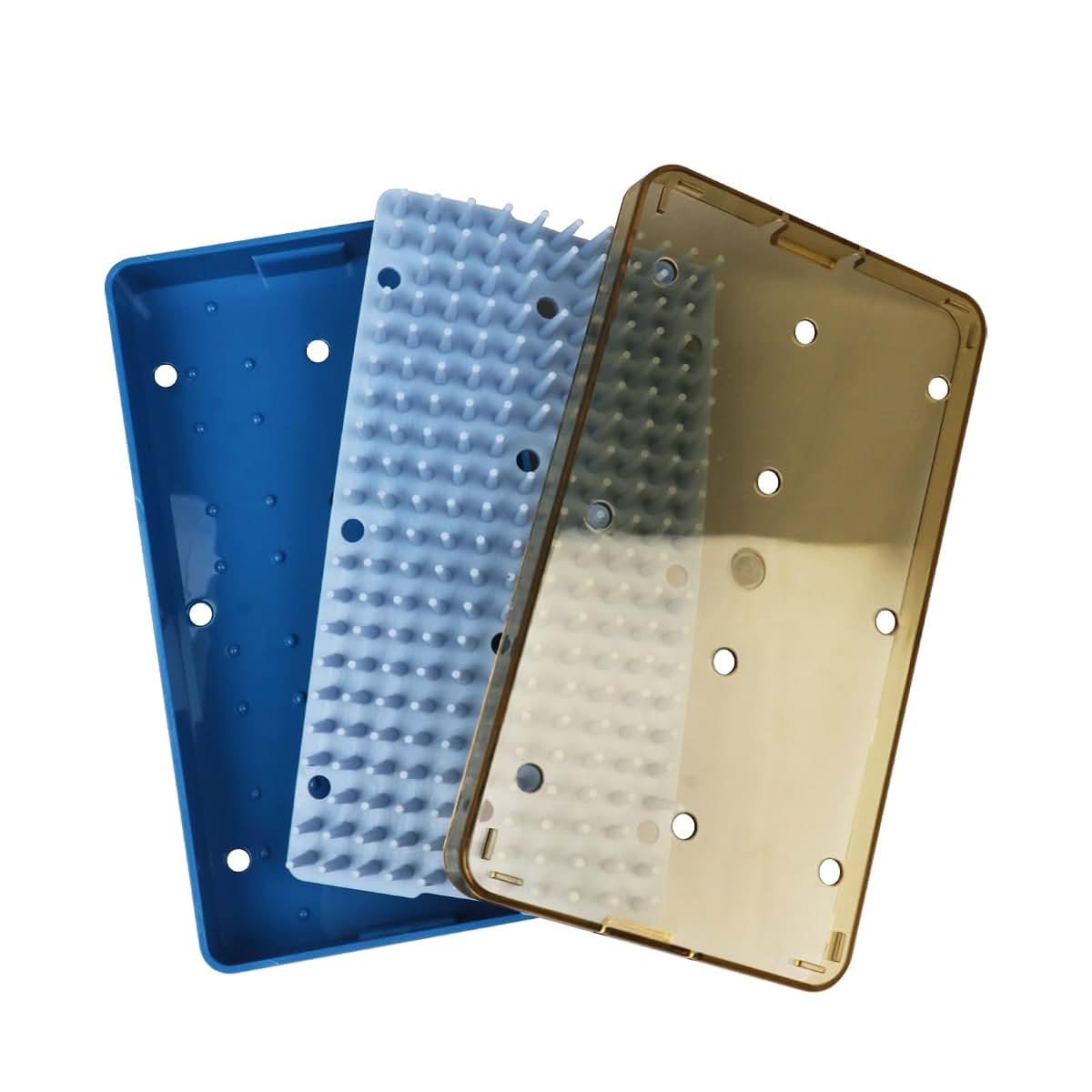 TEPTOARCH Plastic Autoclavable Instruments Storage Box with Silicone Mat, Size L