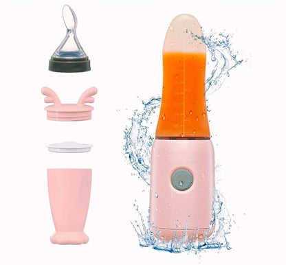 S Socila Portable Mini Baby Food Processor Blender With Silicone Squeeze Spoon