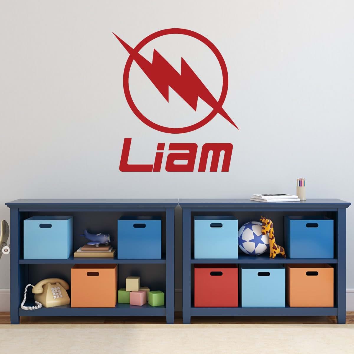 CustomVinylDecor Flash Lightning Logo Wall Decal For Kids Rooms