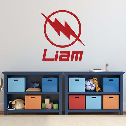 CustomVinylDecor Flash Lightning Logo Wall Decal For Kids Rooms