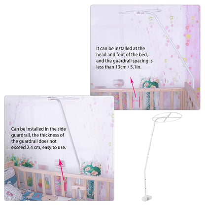 Chengusy Mosquito Net Canopy Stand for Cots and Cribs