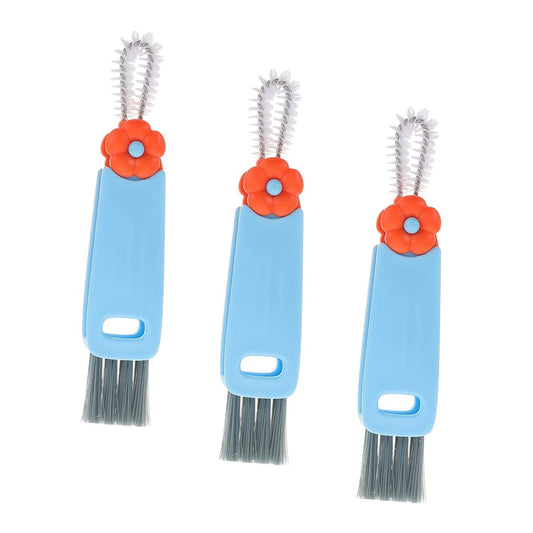 BabyOneStop 3 Pack Cup Lid Cleaning Brush Set for Bottles and Travel