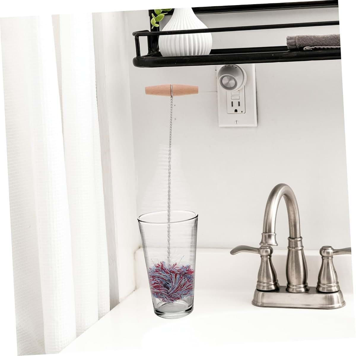 ABOOFAN 2-Piece Bottle Cleaning Brush Set with Wooden Handle