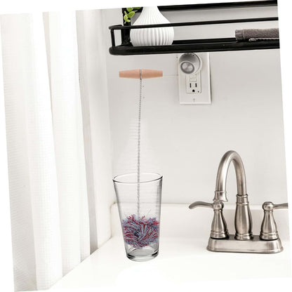 ABOOFAN 2-Piece Bottle Cleaning Brush Set with Wooden Handle