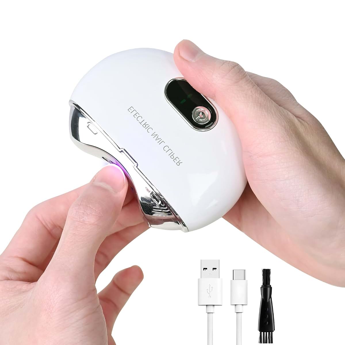 Rovlet Electric Nail Clipper And File With LED Light