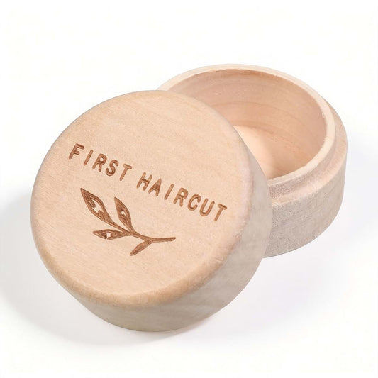 Hadnves Memorial Box First Haircut Keepsake Holder In Natural Wood