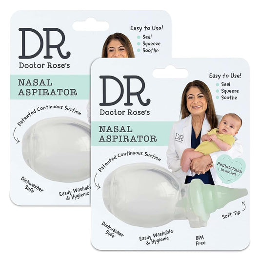 Doctor Rose's Dr. Rose's Nasal Aspirator for Baby, Nose & Booger Sucker | Pediatrician-Patented Hygienic, Dual-Suction