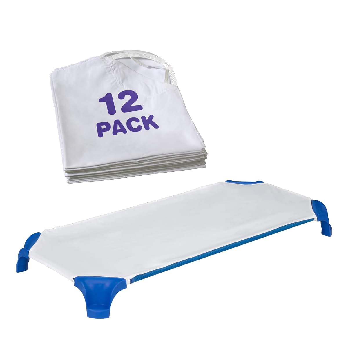 Sprogs Standard Size Daycare Cot Sheets (Pack of 12) for Preschool Use
