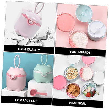 JOINPAYA Milk Powder Box Portable Dispenser, Pink, 10x9.8cm