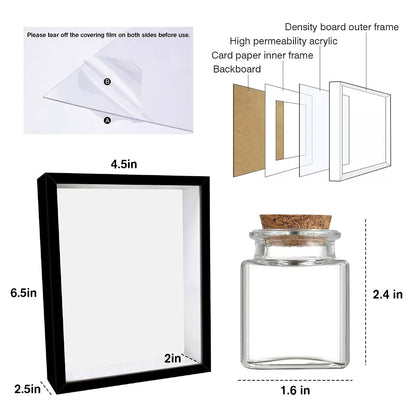 Liannan My First Haircut Keepsake Frame for Baby Boys & Girls – Glass Jar for Hair Lock,Personalized Memory Gift for (photo 3)