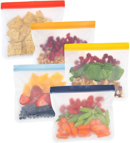 Keeper Life Reusable Sandwich Bags, Set of 5