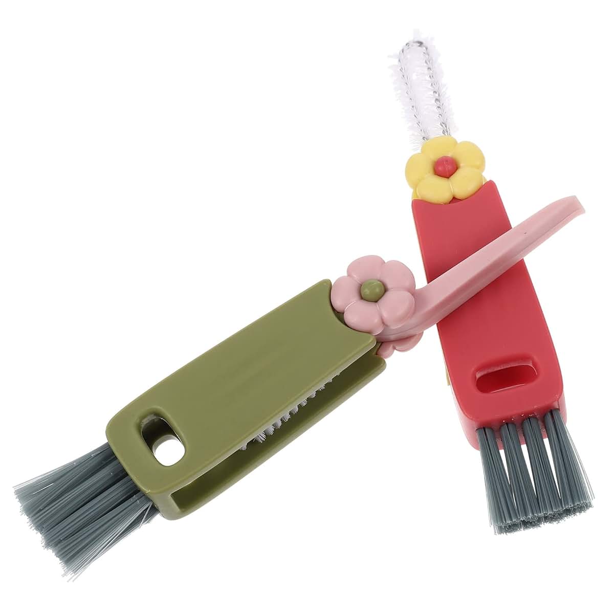 FRCOLOR 2-Pack Multi-Function Bottle Cleaners with Soft TPE Brush