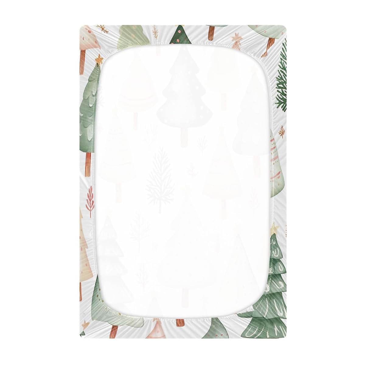 Fugidog Christmas Trees Crib Sheets for Standard Crib and Toddler Mattresses