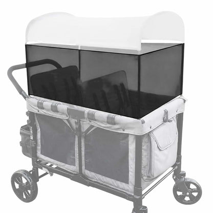 SHINETEC 4-Sided Elastic Mesh Sunshade Fence, Breathable Ventilated Wagon Sun Cover with Elastic Edge, Lightweight