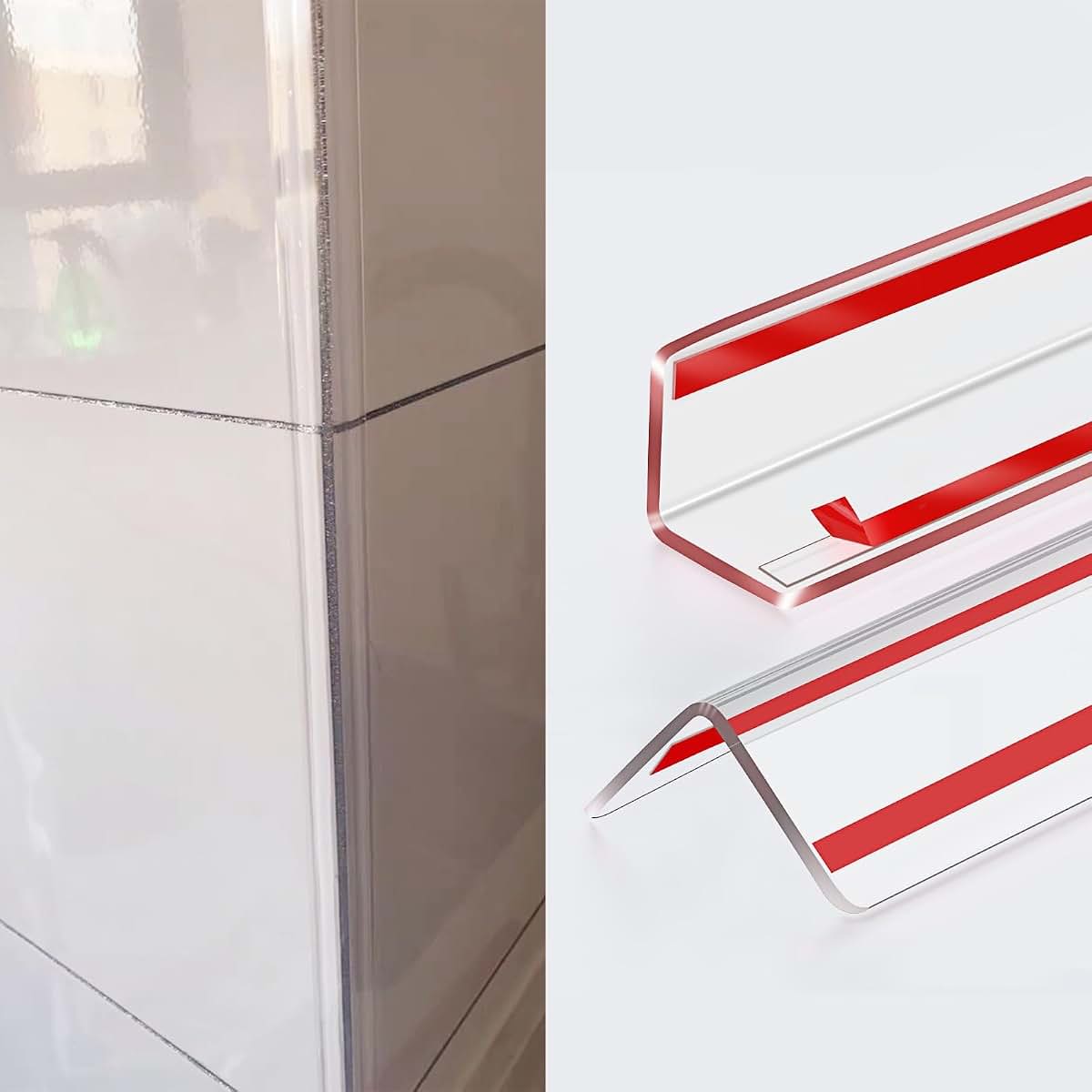 SaiFfe Corner Shield, Clear Edge Protector Strip Corner Guards, Easy to Install, Protects Wall/Table/Ceramic Tile