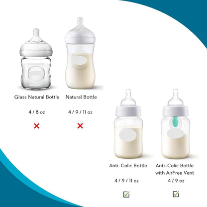 Solala Baby Bottle Handles Compatible with Avent Anti-Colic Bottles, 4-Pack White
