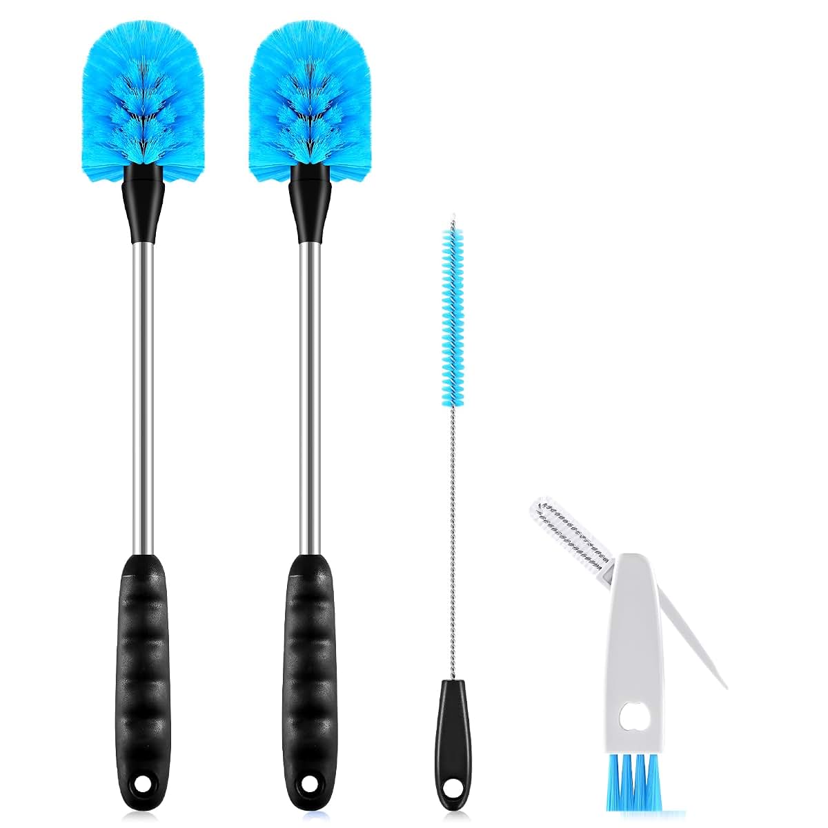 Sluxke 4 Piece Bottle Brush Set for Cups and Water Bottles