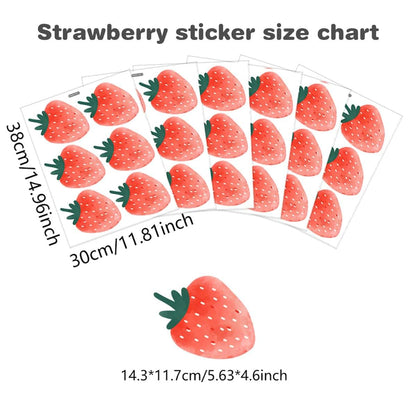 Strawberry Art Wall Decals for Nursery and Room Decor