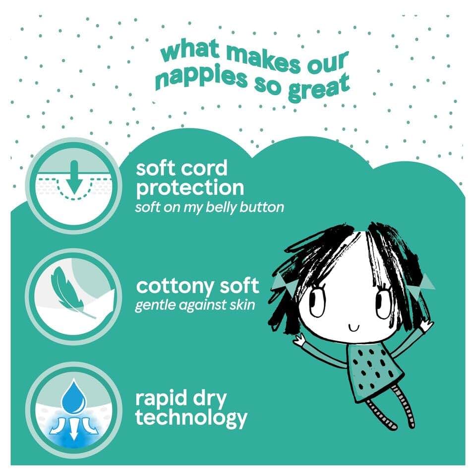 Fred & Flo Size 1 Newborn Nappies 50 Pack 2X (photo 4)
