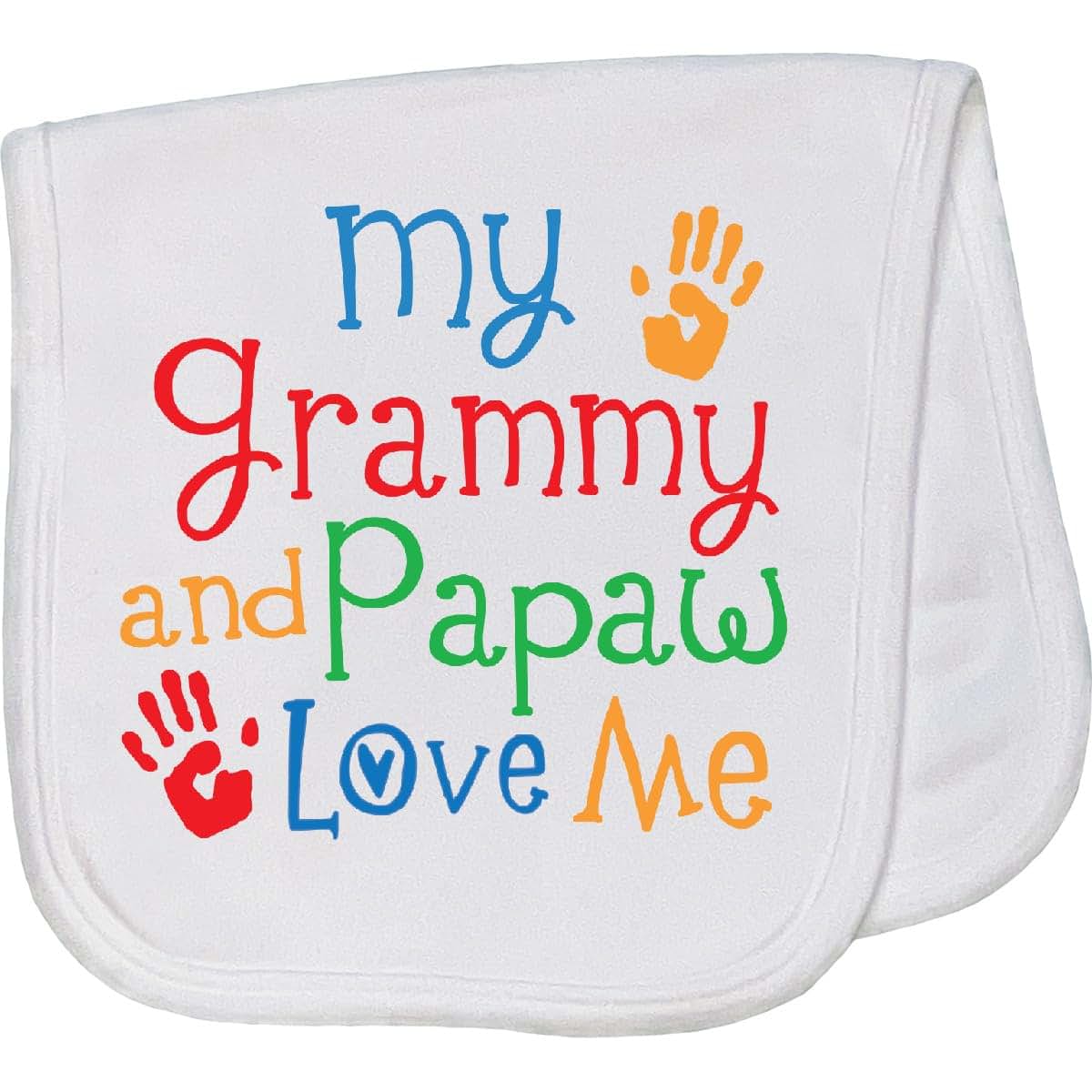 Inktastic Grammy And Papaw Love Me Grandchild Burp Cloth