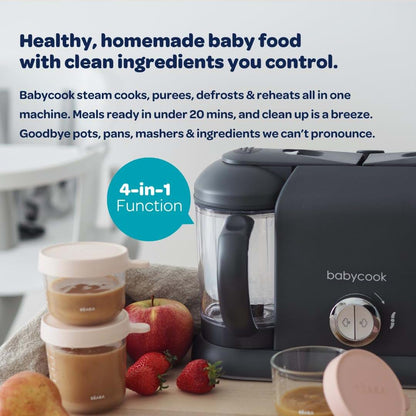 Béaba BEABA Babycook Duo 4 in 1 Baby Food Maker, Puree Steamer and Blender for Purees, Grinder with Auto Steam Cooking (photo 4)