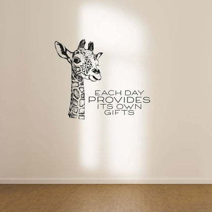 Giraffe Animal Design Vinyl Wall Sticker Art Decal