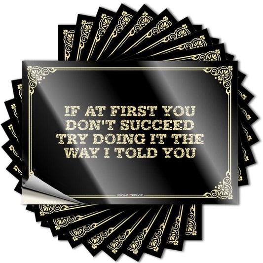 CDWS Inappropriate Stickers If At First You Don't Succeed Decal