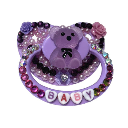 SUNOWE Adult Sized Pacifier Dummy Exquisite Diamond Pacifier (Style 4)
