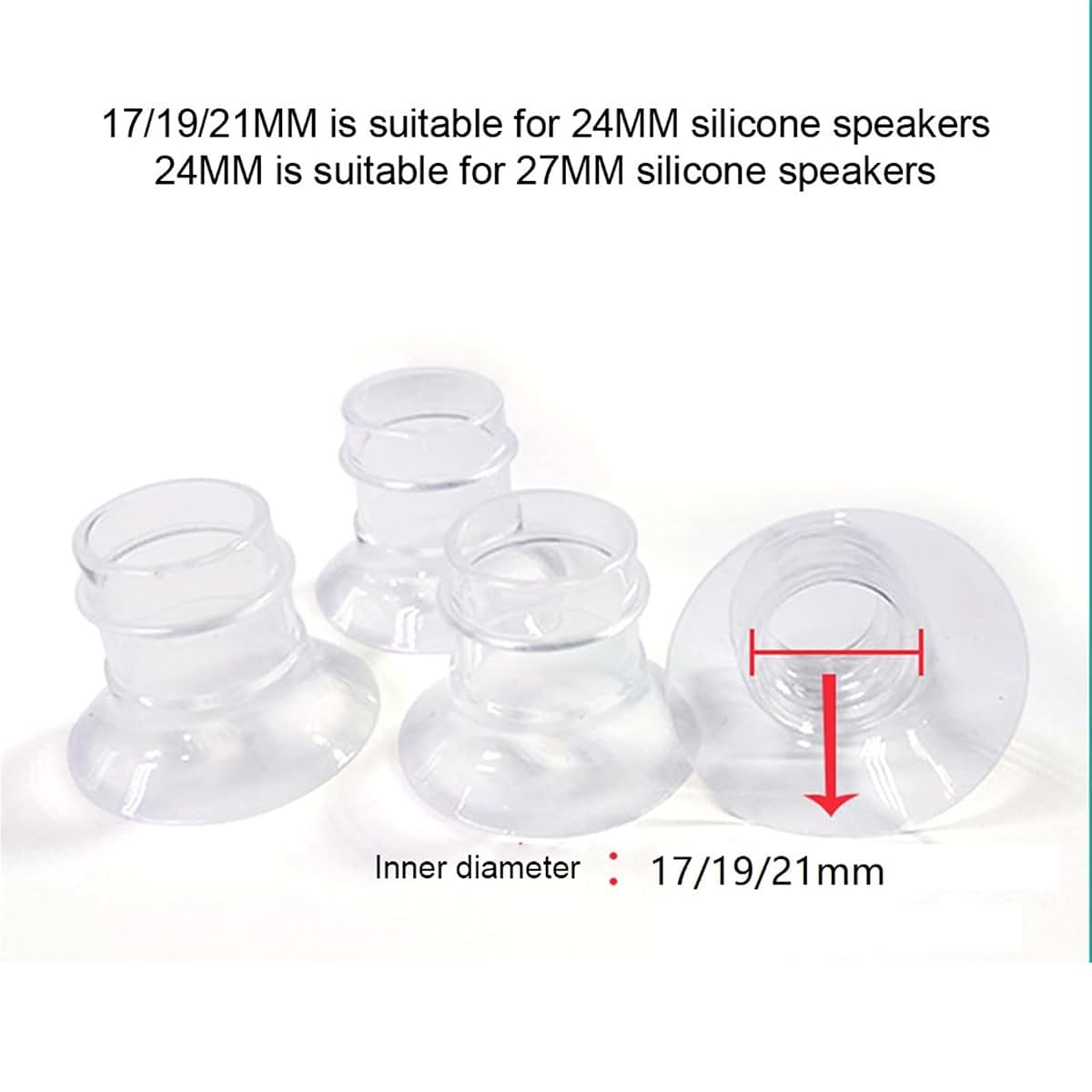 ROYALEAD 17/19/21mm Breast Pump Funnel Inserts Plug-in Different Caliber Size Converter Small Nipple Horn Adapter (photo 2)