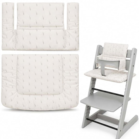 HAPGAO High Chair Cushion Compatible with Stokke Tripp Trapp, Soft Padded Seat and Backrest, Fits Baby Set, Wipeable