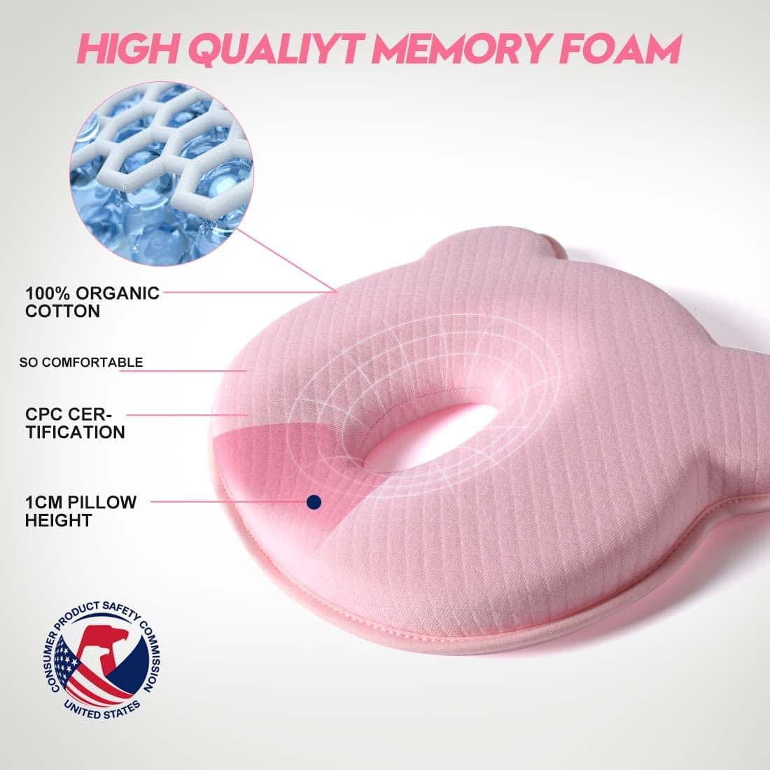 Memory Foam Travel Pillow With Cotton Cover