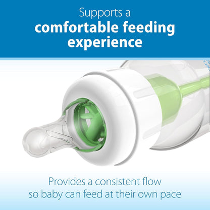 Dr. Brown's Natural Flow Level 2 Baby Bottle Nipple, Medium Flow, 6 Count