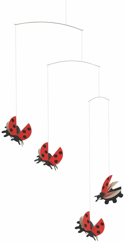 Flensted Mobiles Ladybird Hanging Nursery Mobile - 20 Inches