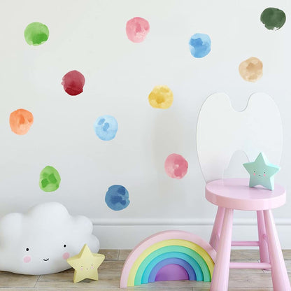 ROFARSO 120 Polka Dot Wall Decals, 2.2 Inch, Blackish Green, Removable PVC Stickers for Nursery and Bedroom