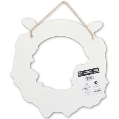 Hello Kitty Bow Wreath Hanging Wood Wall Decor