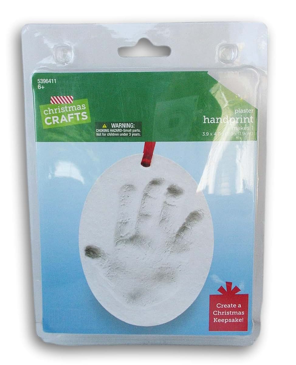Christmas Crafts Plaster Handprint Ornament Kit - Makes 1