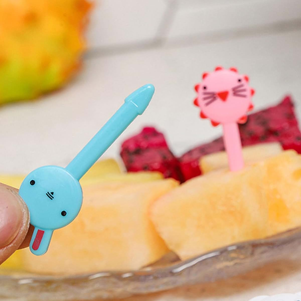 CRZQXOUR Animal Patterned Food Picks 20 Piece Set