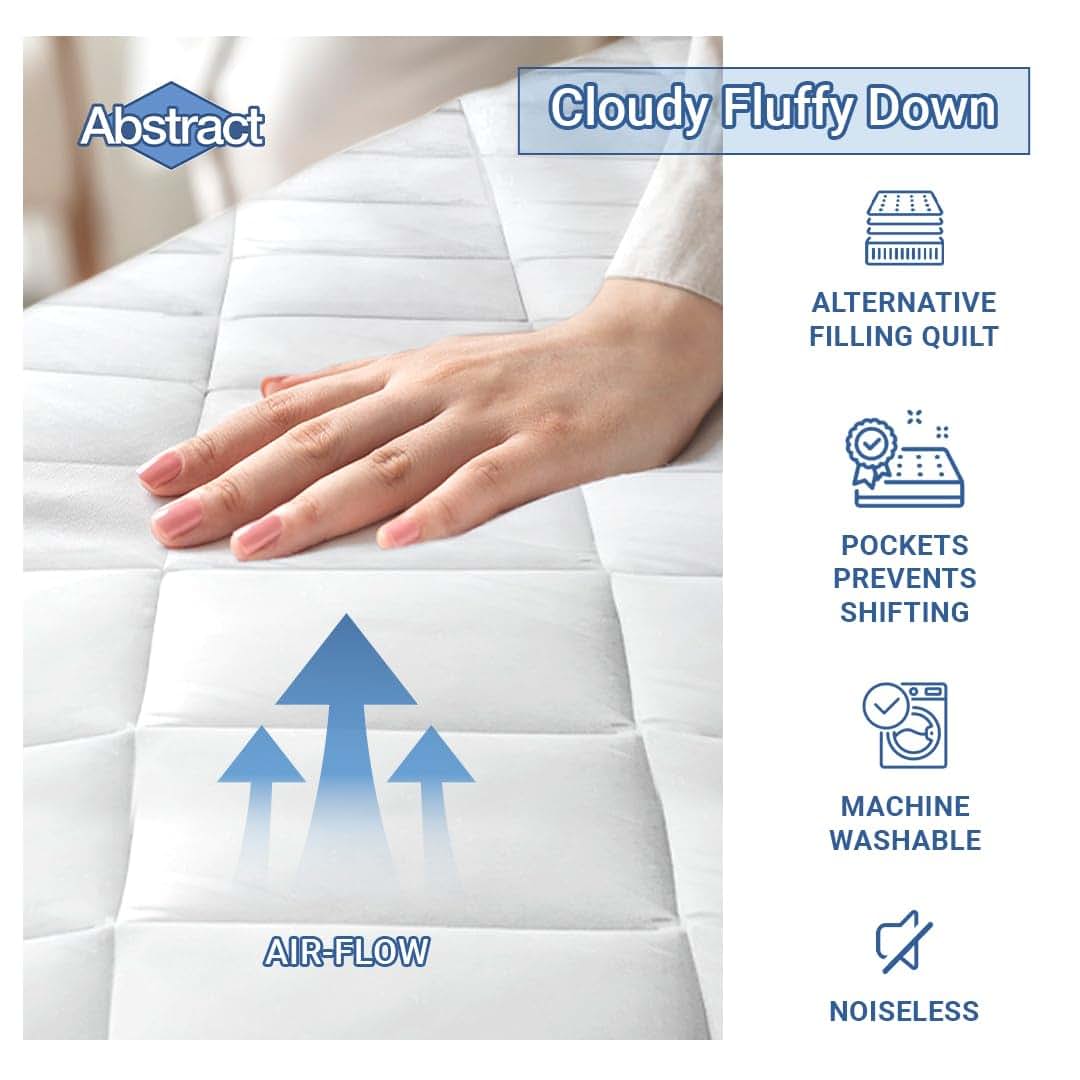 Abstract Waterproof Crib Mattress Protector - Quilted, Fitted Cover for Toddler Bed - Breathable Crib Mattress Pad (photo 4)